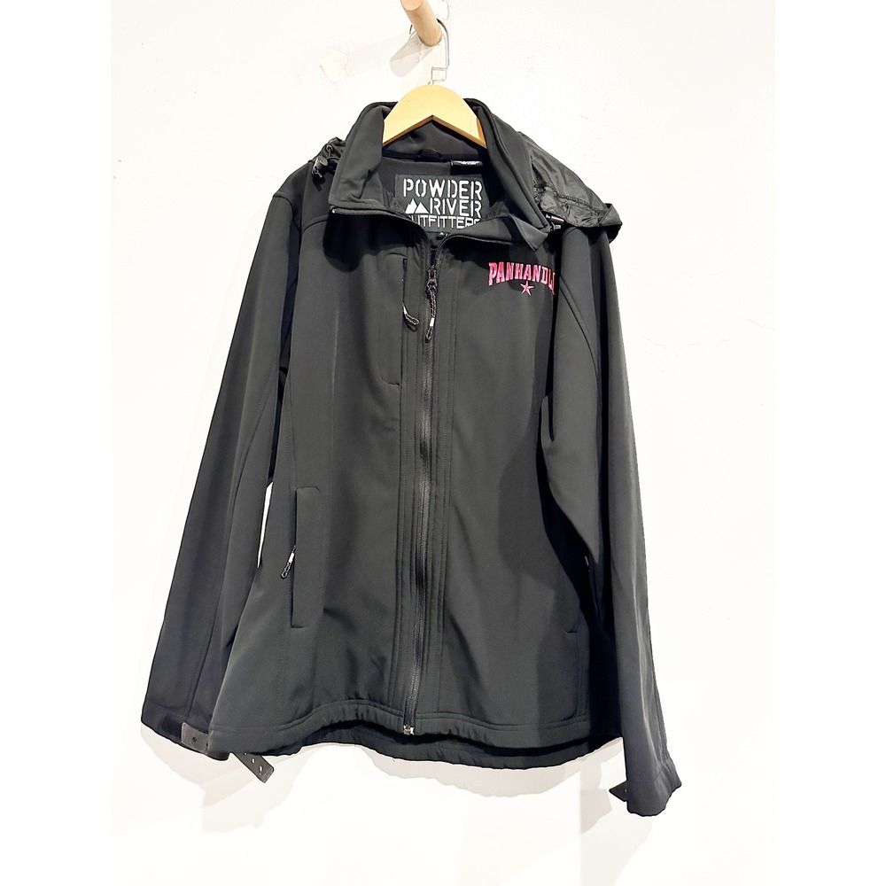 Powder River Outfitters Panhandle Softshell Embroidered Black Jacket Size‎ XL